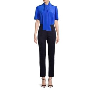 Diane Von Furstenberg tie neck silk blouse size 4
